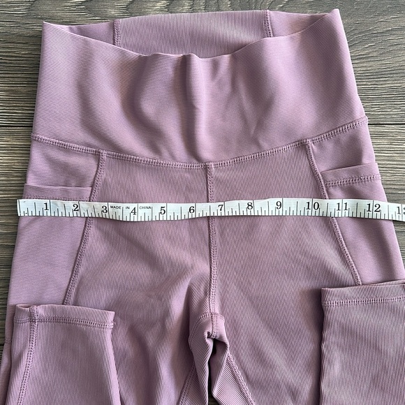 Kyodan Purple High-Rise Leggings Stretch Fit ribbed - Picture 10 of 11